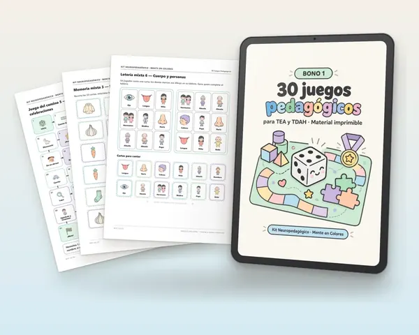 Bono 1 · 30 juegos pedagógicos para TEA y TDAH